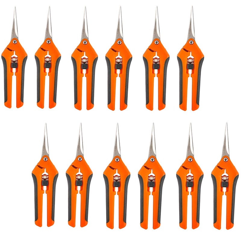 YaeCCC 12-Pack 6.5 Inch Gardening Hand Pruner Pruning Shear with Stainless Steel Blades - Image 1